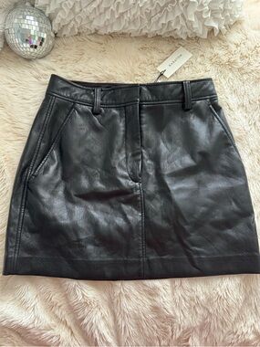 Babaton by Aritzia vegan leather Mini Skirt
